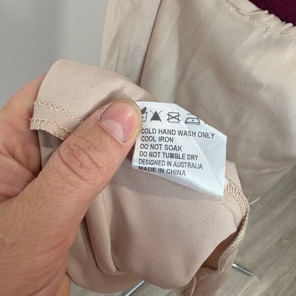 Princess Polly Lillie Midi Dress Beige sz 10 Prom Formal Wedding Guest Dress - Picture 9 of 12